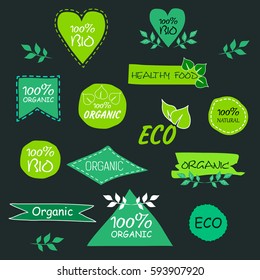 set of eco signs