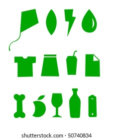 set of eco symbol