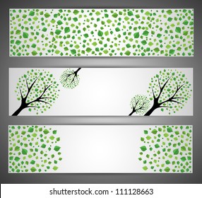 Set of eco web banners