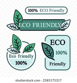 Set of eco-friendly organic food labels.