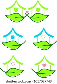 a set of eco-houses