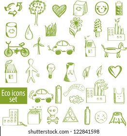 Set of ecological icons