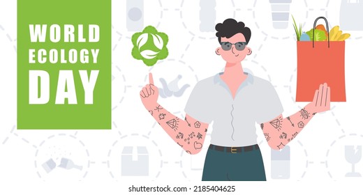 Conjunto de carteles ecológicos con fondo verde, formas líquidas, hojas y elementos. Diseño de diseños para impresiones, volantes, portadas, banners