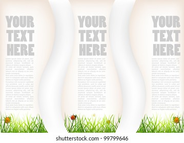 Set of ecology banners with green grass