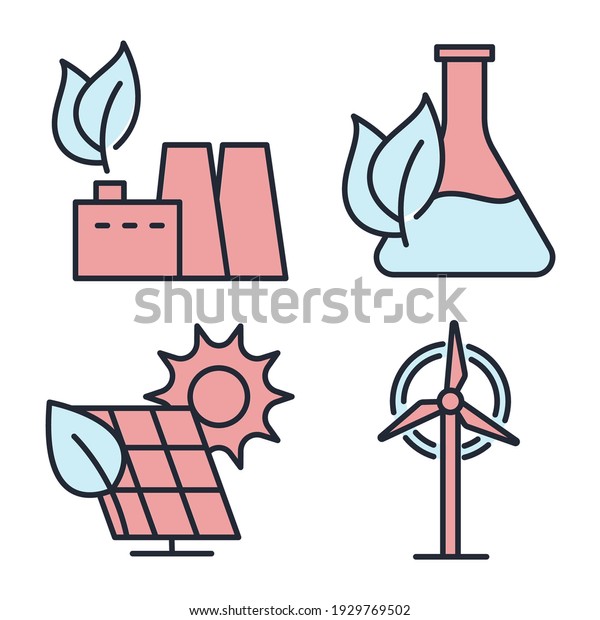 Set of ecology Environmental sustainability\
icon. Eco friendly pack symbol template for graphic and web design\
collection logo vector\
illustration