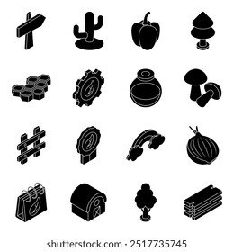 Set of Ecology Flat Icons 

