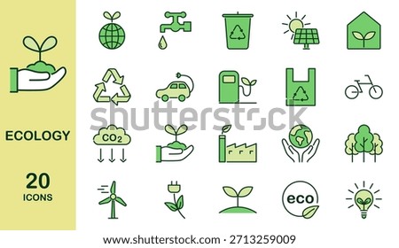 Set of ecology icon , colored vector illustration