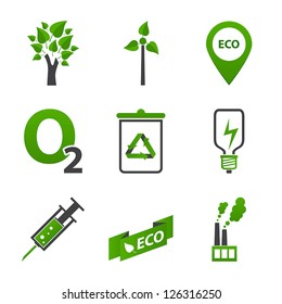 Set of ecology icons