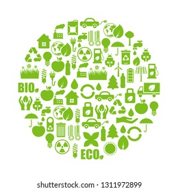 Conjunto de iconos de ecología 