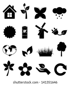 Set of ecology icons