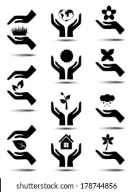 Set of ecology icons