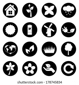 Set of ecology icons