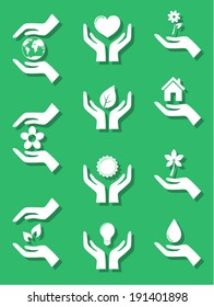 Set of ecology icons