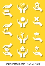 Set of ecology icons