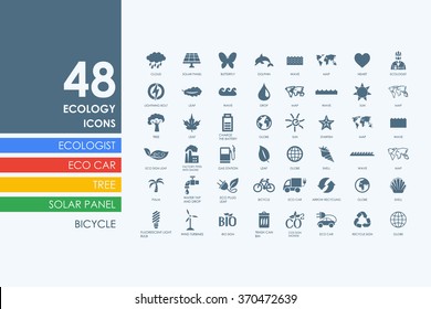 Set of ecology icons