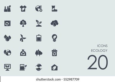 Set of ecology icons