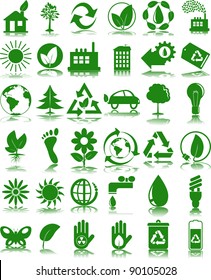 Set of ecology icons