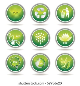 Set of ecology icons eps10
