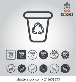 Set of ecology icons for logotypes, web design, applications, games and stickers