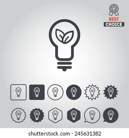 Set of ecology icons for logotypes, web design, applications, games and stickers