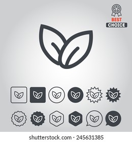 Set of ecology icons for logotypes, web design, applications, games and stickers