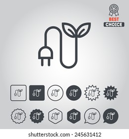 Set of ecology icons for logotypes, web design, applications, games and stickers