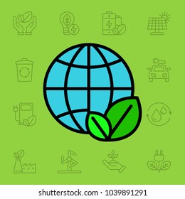 Set of ecology icons. Vector illustration