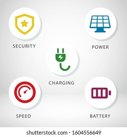 Set  ecology icons, vector illustration