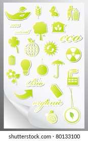 Set of ecology icons. Vector illustration