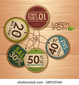 Set of ecology labels