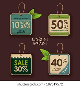 Set of ecology labels