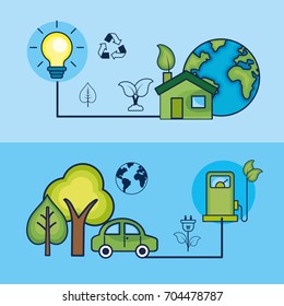 set ecology to natural environment care