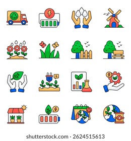 Set Of Ecology and Nature Flat Icons�