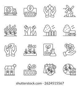 Set Of Ecology and Nature Linear Icons�