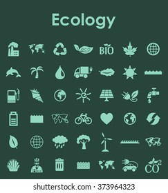 Set of ecology simple icons