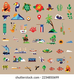 set ecology whale background ICON