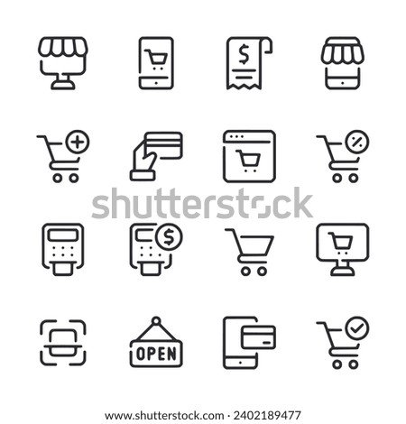 Set of ecommerce icon isolated on white