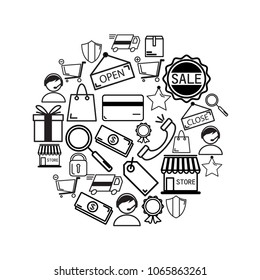 Set of E-Commerce Icon with Outline
