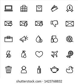 Set of ecommerce Icons with outline style icon for web site design, logo, app, UI. Collection of online shopping icon. Vector illustration