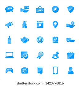 Set of ecommerce Icons with trendy flat style icon for web site design, logo, app, UI. Collection of online shopping icon. Vector illustration