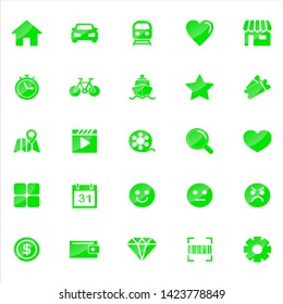 Set of ecommerce Icons with trendy flat style icon for web site design, logo, app, UI. Collection of online shopping icon. Vector illustration