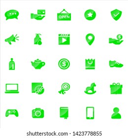 Set of ecommerce Icons with trendy flat style icon for web site design, logo, app, UI. Collection of online shopping icon. Vector illustration