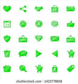 Set of ecommerce Icons with trendy flat style icon for web site design, logo, app, UI. Collection of online shopping icon. Vector illustration