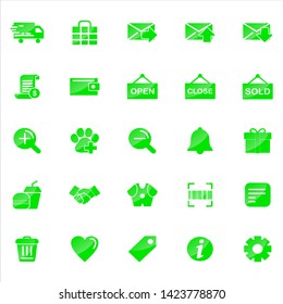 Set of ecommerce Icons with trendy flat style icon for web site design, logo, app, UI. Collection of online shopping icon. Vector illustration
