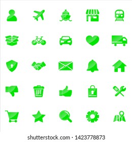 Set of ecommerce Icons with trendy flat style icon for web site design, logo, app, UI. Collection of online shopping icon. Vector illustration