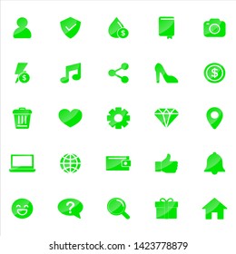 Set of ecommerce Icons with trendy flat style icon for web site design, logo, app, UI. Collection of online shopping icon. Vector illustration