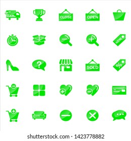 Set of ecommerce Icons with trendy flat style icon for web site design, logo, app, UI. Collection of online shopping icon. Vector illustration