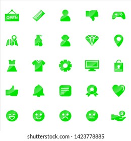 Set of ecommerce Icons with trendy flat style icon for web site design, logo, app, UI. Collection of online shopping icon. Vector illustration