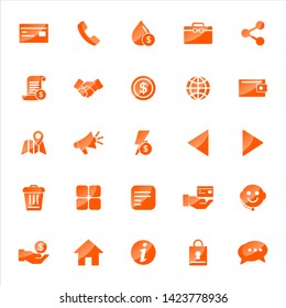 Set of ecommerce Icons with trendy flat style icon for web site design, logo, app, UI. Collection of online shopping icon. Vector illustration