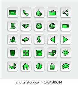 Set of ecommerce Icons in trendy flat outline style icon for web site design, logo, app, UI. Collection of online shopping icon. Vector illustration